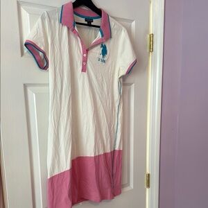 Polo by Ralph Lauren Kids White and Pink Polo Dress